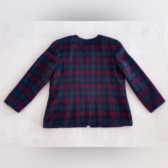 Talbots plaid wool blend mohair jacket - Picture 2 of 5